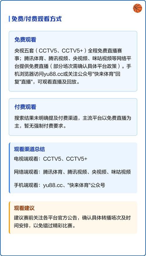 2026年男篮世界杯直播观看指南